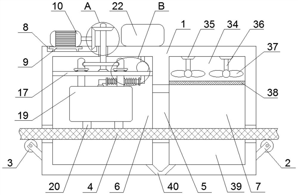 Rotary blowing type medical instrument disinfecting and drying equipment