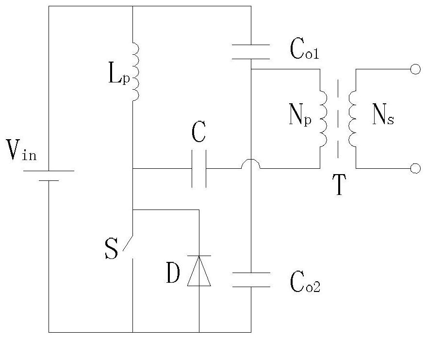 Single-switch half-bridge electric energy converter