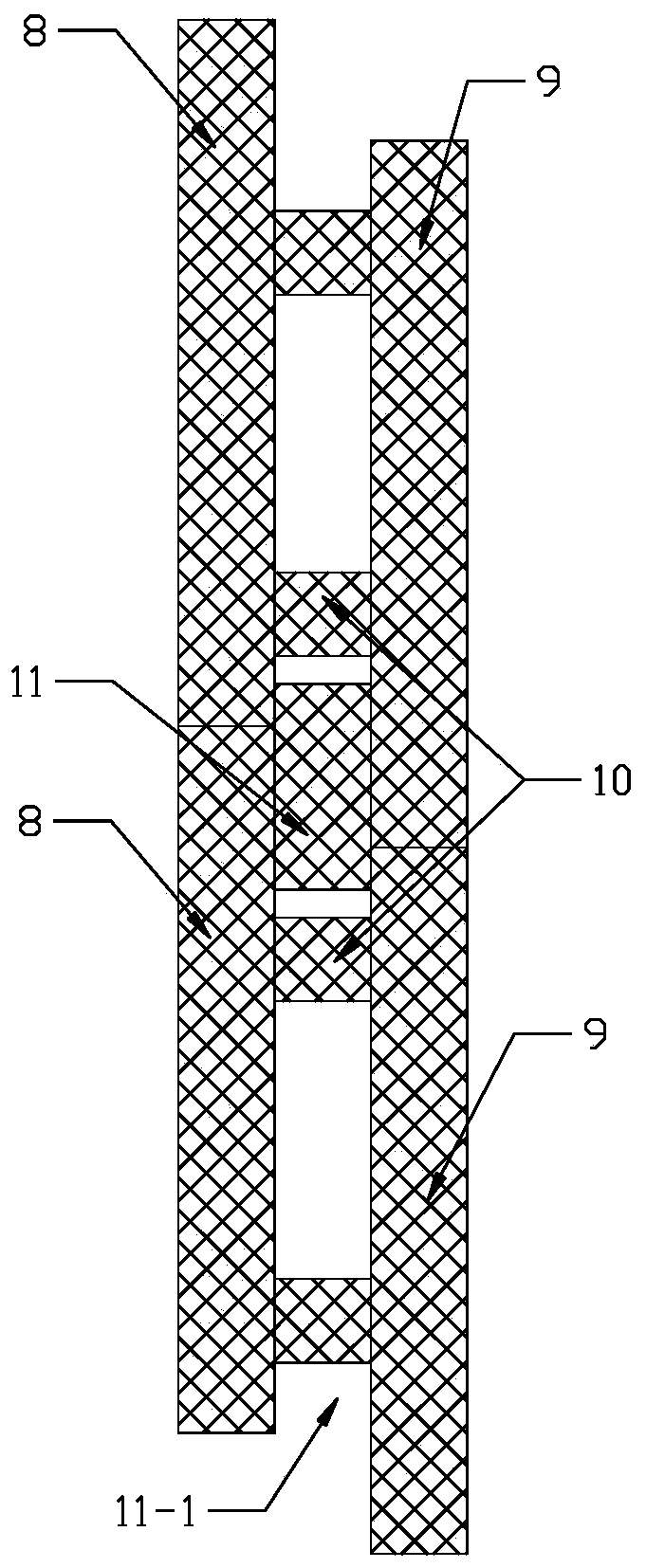 Partition plate mechanism for making similar simulation experimental faults