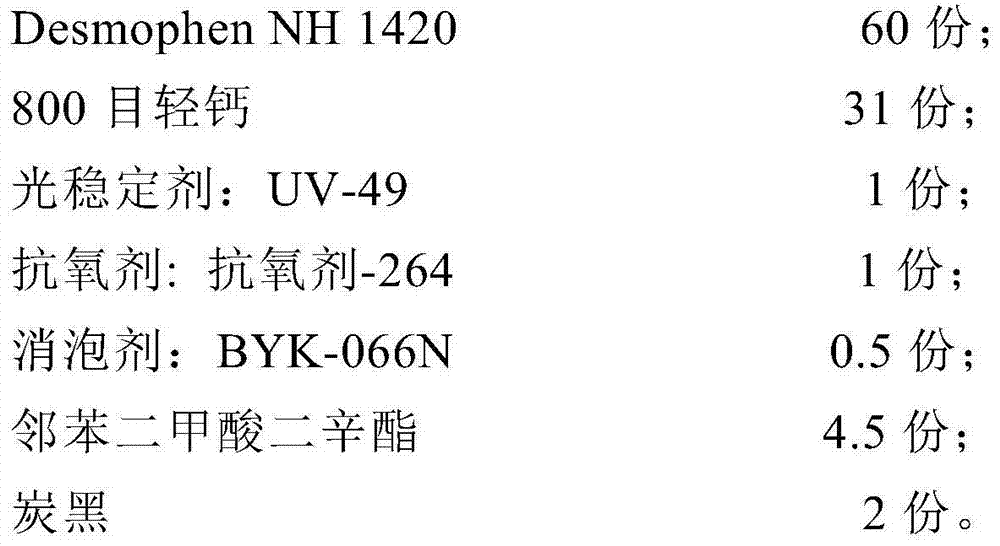 Polyaspartic acid ester type sealant for oil pipeline head and preparation method thereof