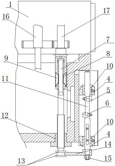 Tapping travel control mechanism for tapping equipment