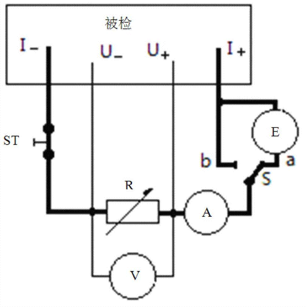 Method and device for checking storage battery internal resistance tester