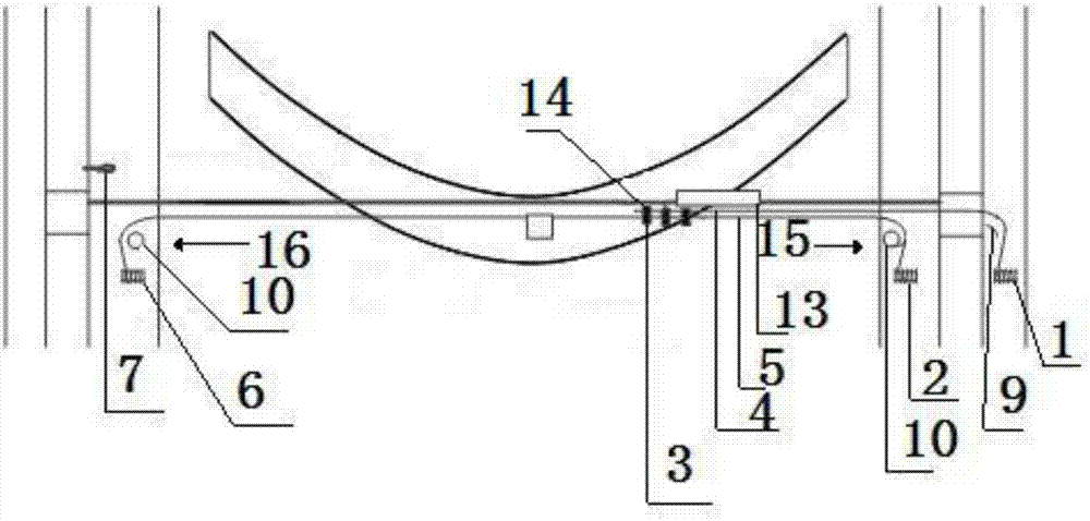 Structure and method for auxiliary traction of carrying cables across the river by trolley of cable machine