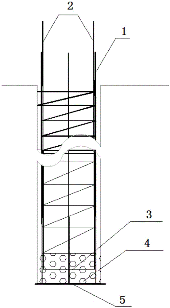 Manual grouting layer method pile toe three-dimensional post-pressure grouting structure and pouring method