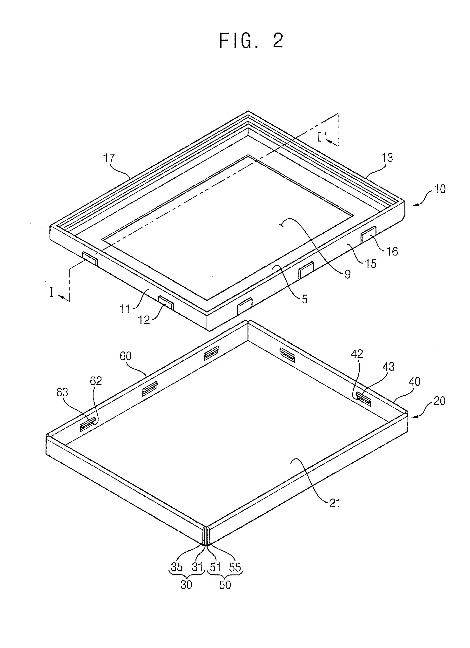 Receiving module for a display device, display device including the same, and method thereof