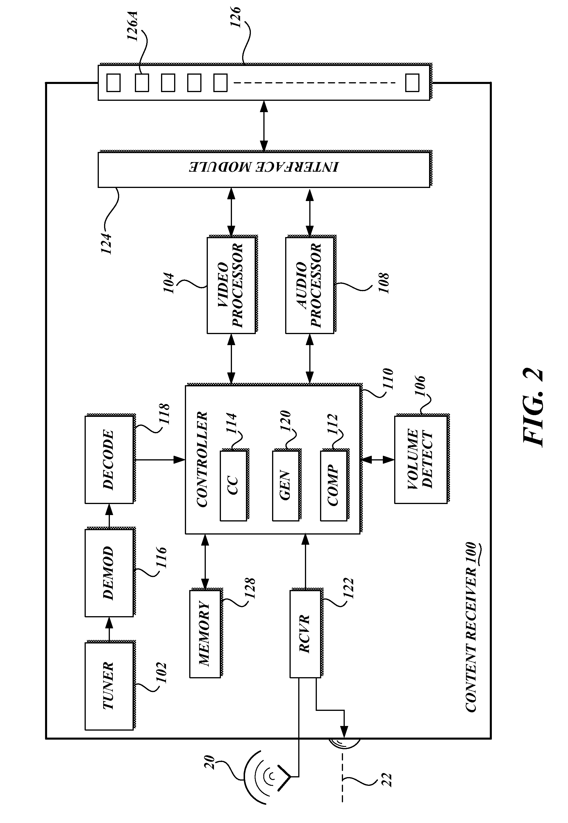 Volume level-based closed-captioning control