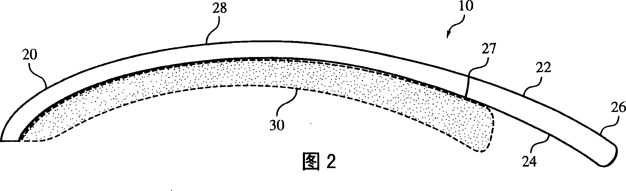 Adapting artificial finger nail and its mfg. method