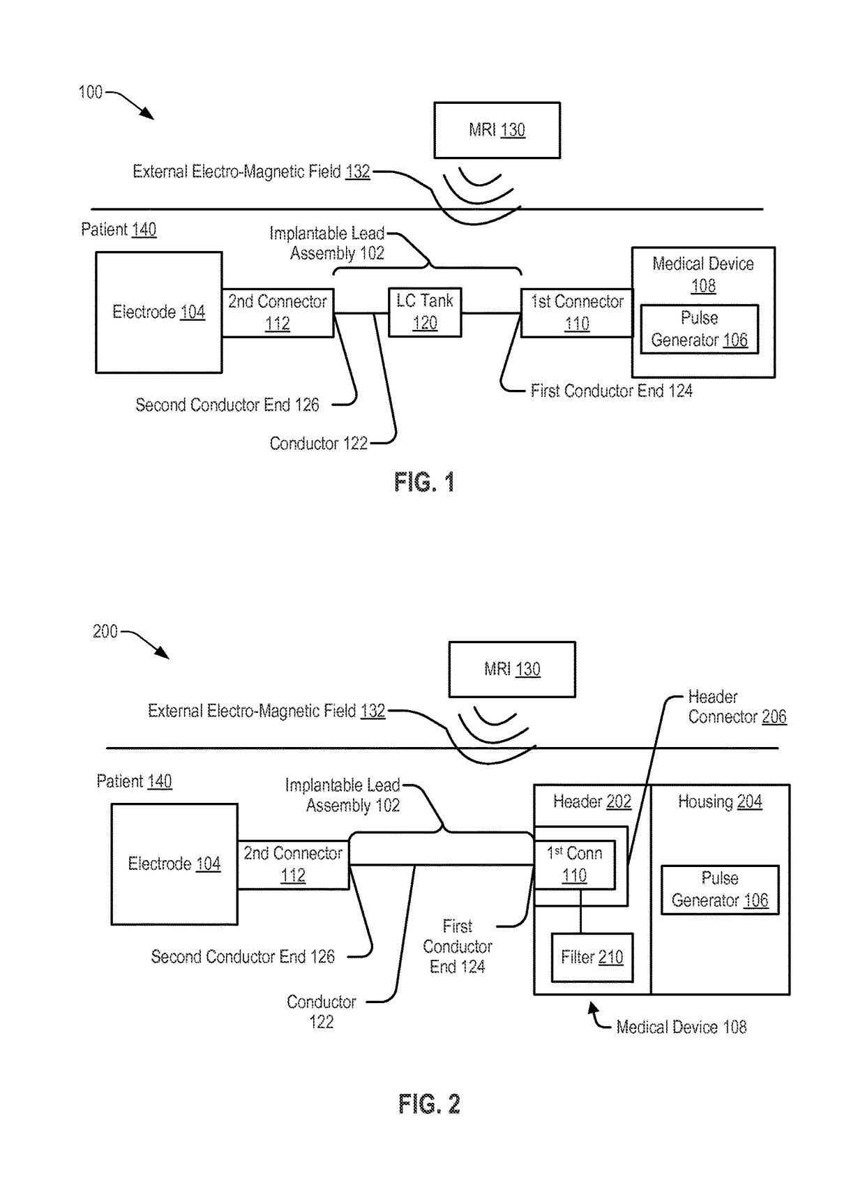 MRI-safe implantable lead assembly