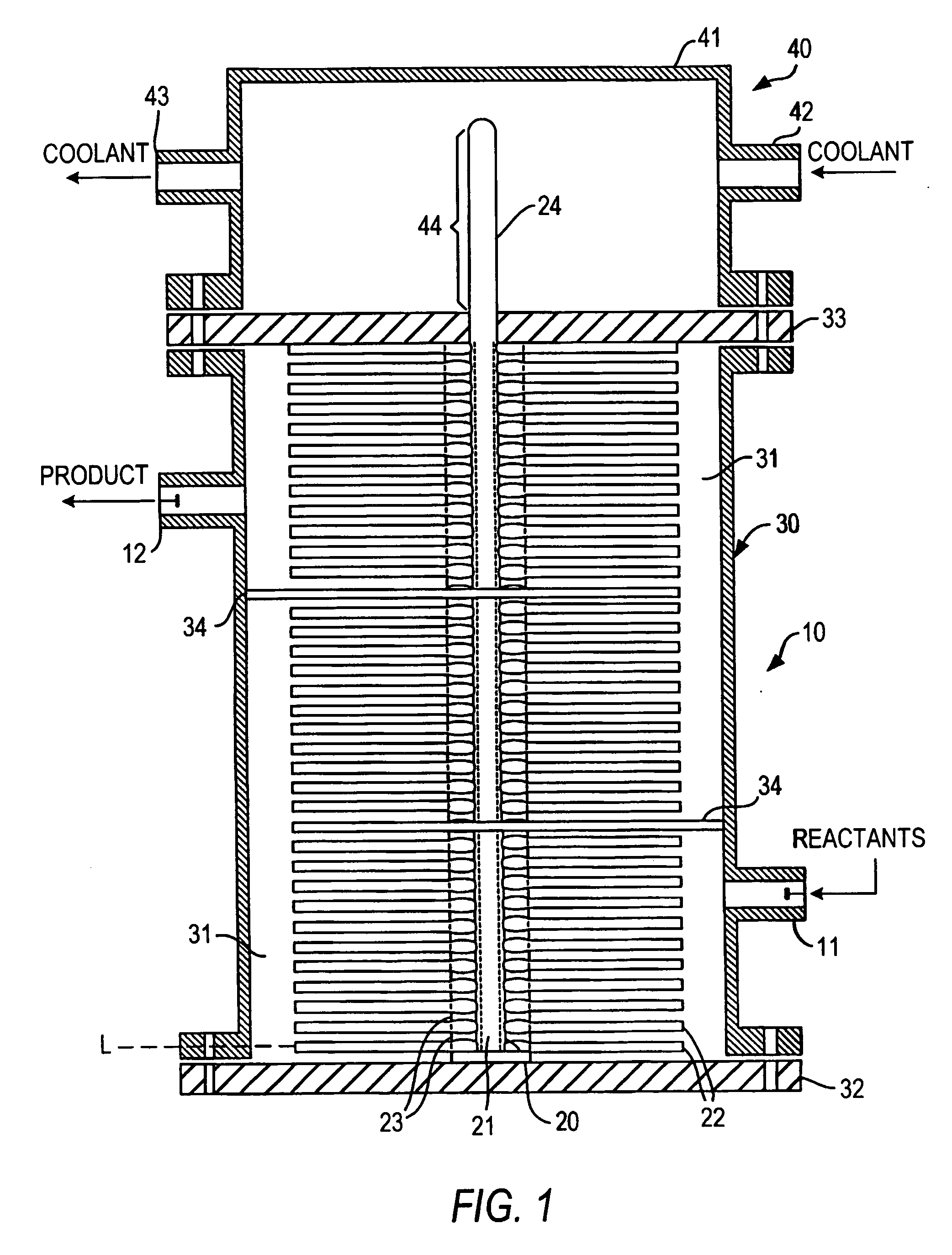 Chemical reactor with heat pipe cooling