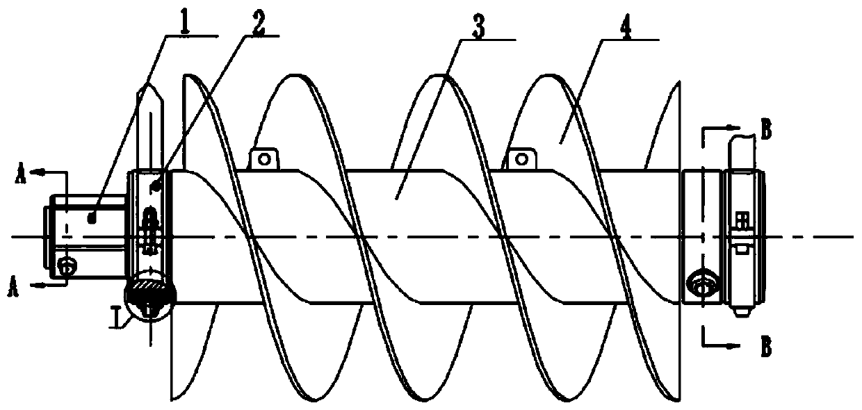 Spiral drill rod of coal mining machine