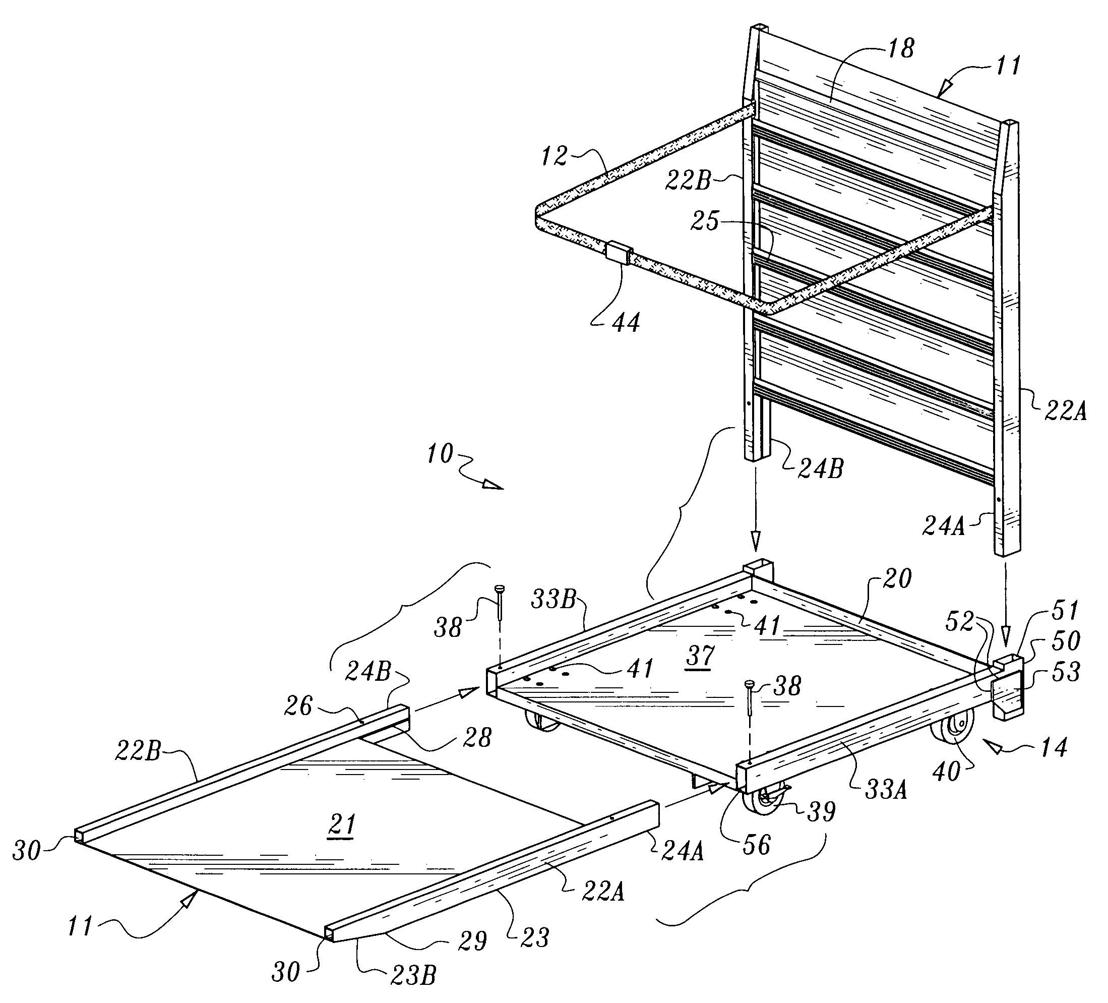 Cart & dual use ramp for console copier relocation