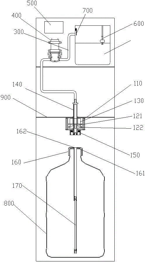 Water bottle electric connection device for bottom-mounted water dispenser and bottom-mounted water dispenser and beverage dispenser