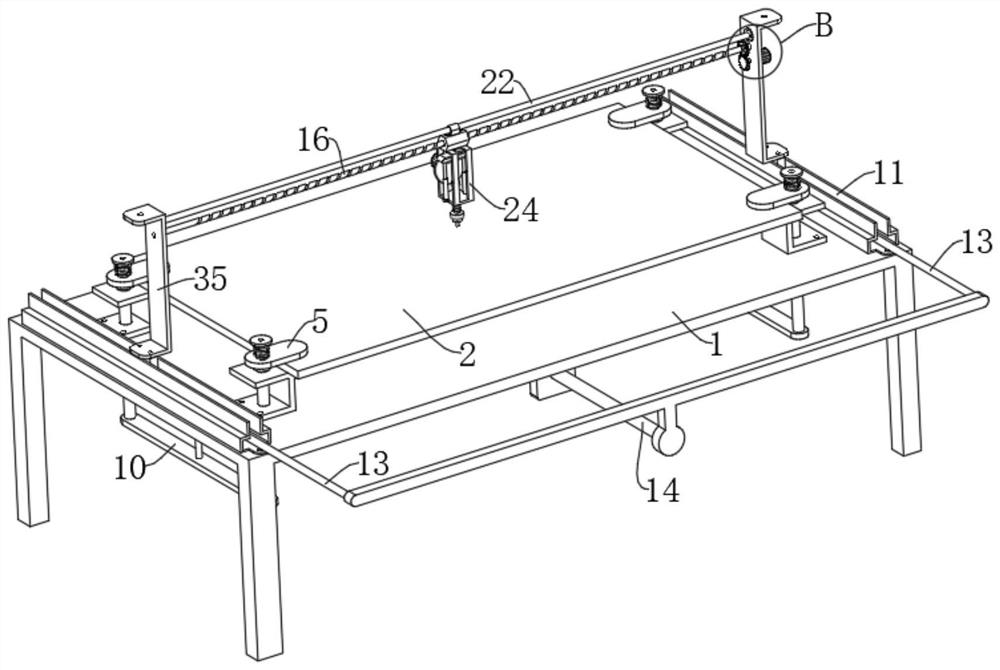 Punching and hole flanging one-time forming die structure and forming method