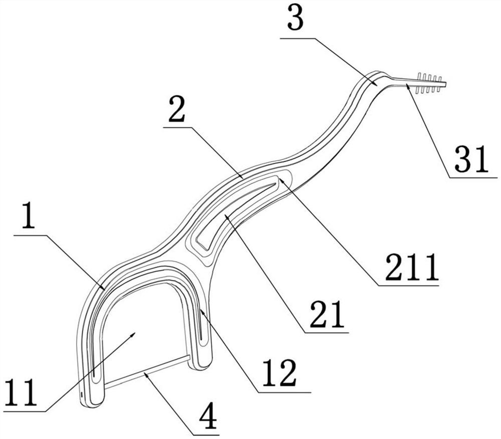 A dental floss stick and its manufacturing process