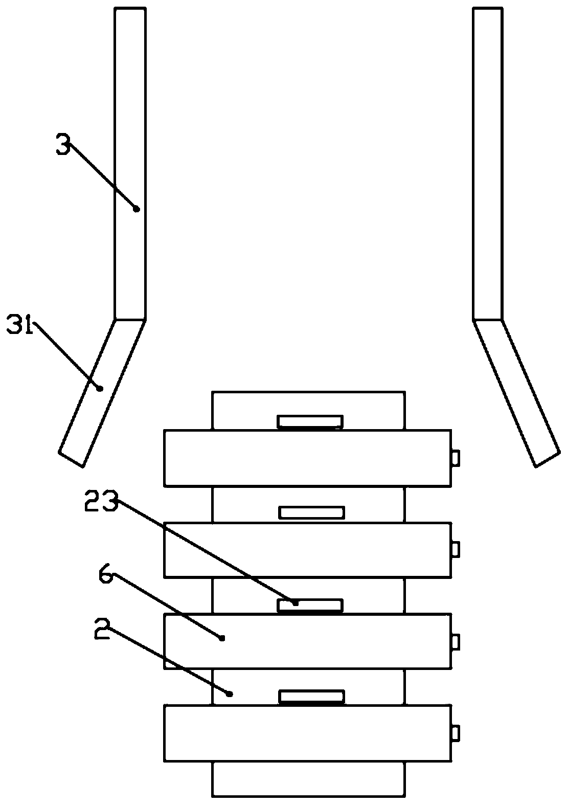 Electric core testing device of electric vehicle