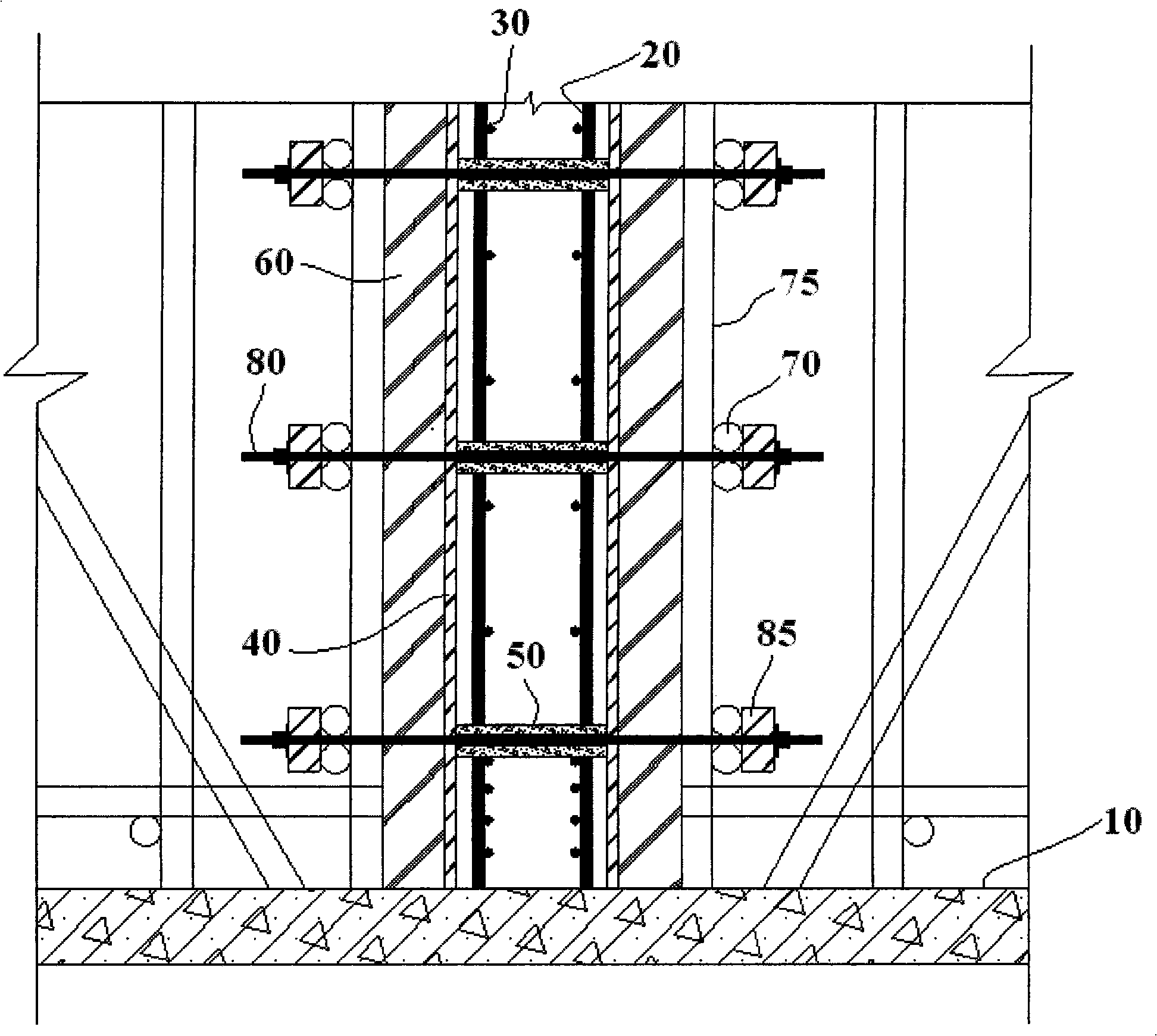 Construction technology of wall body