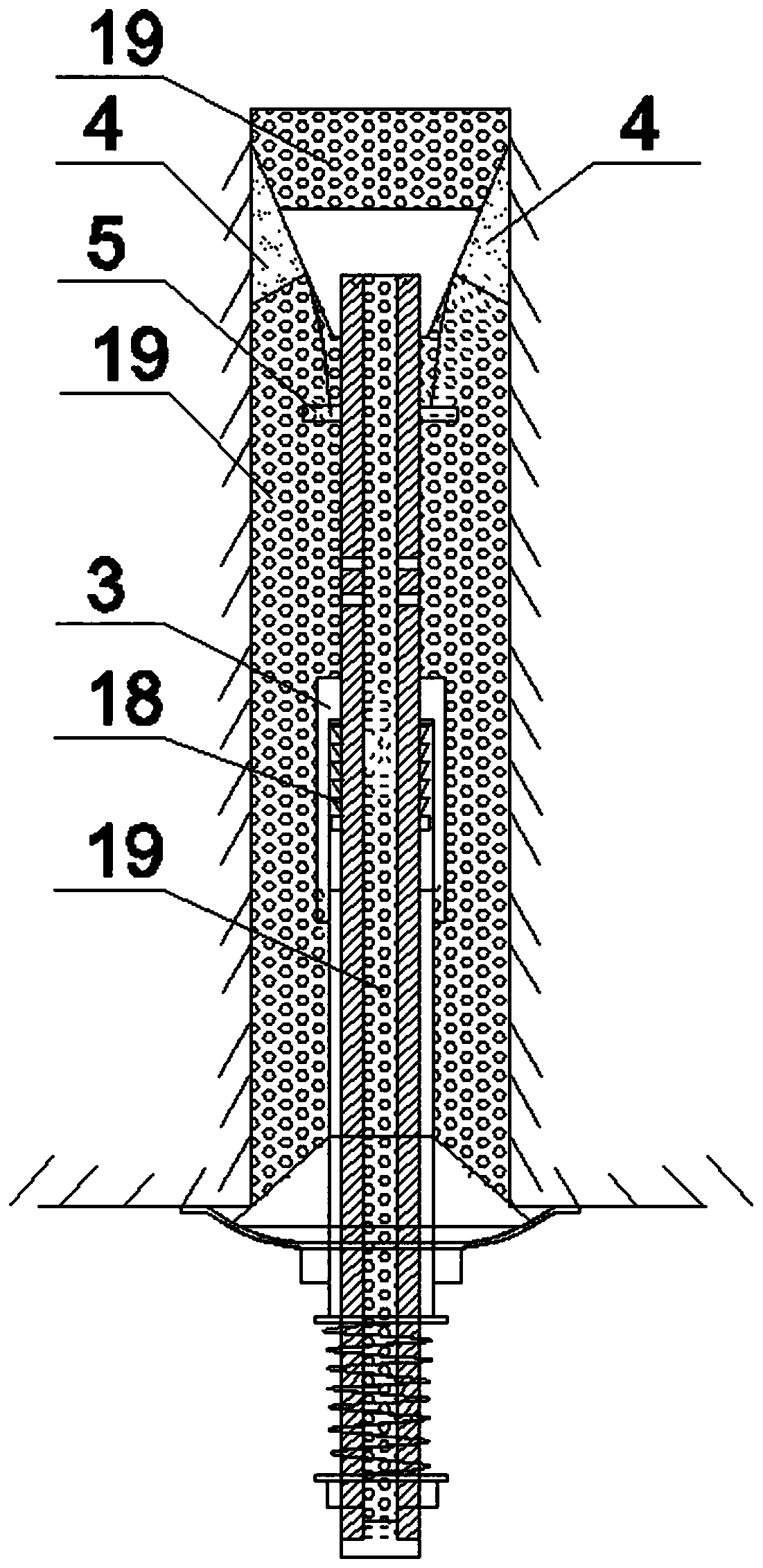 Self-adaption decompression type grouting anchor rod