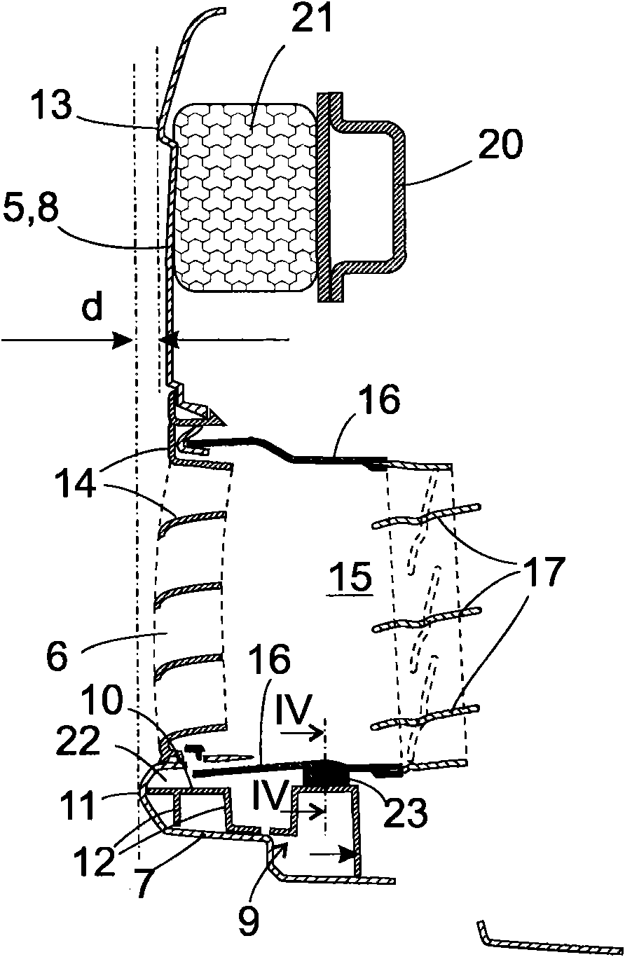 Front section for a motor vehicle body