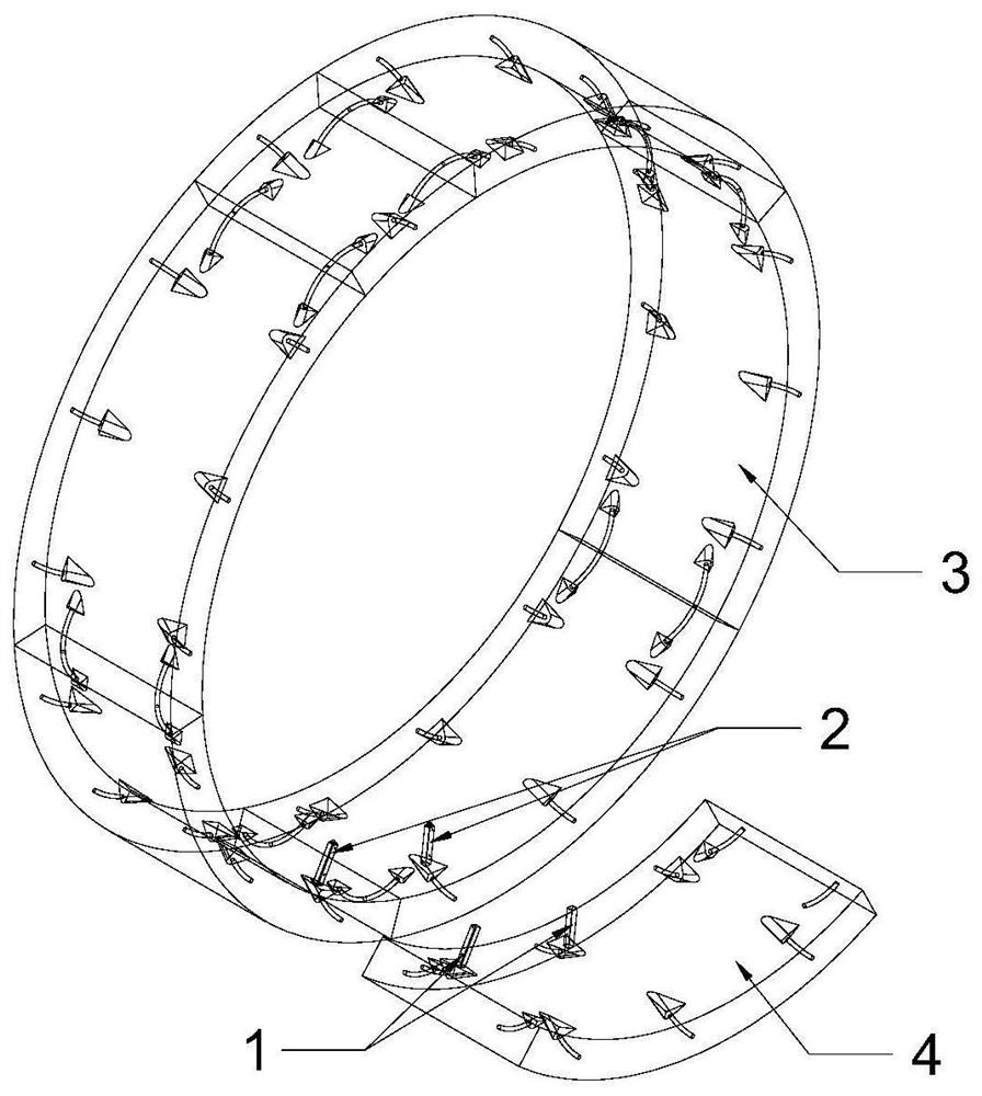 Shield tunnel segment assembling positioning device and shield tunnel segment assembling process