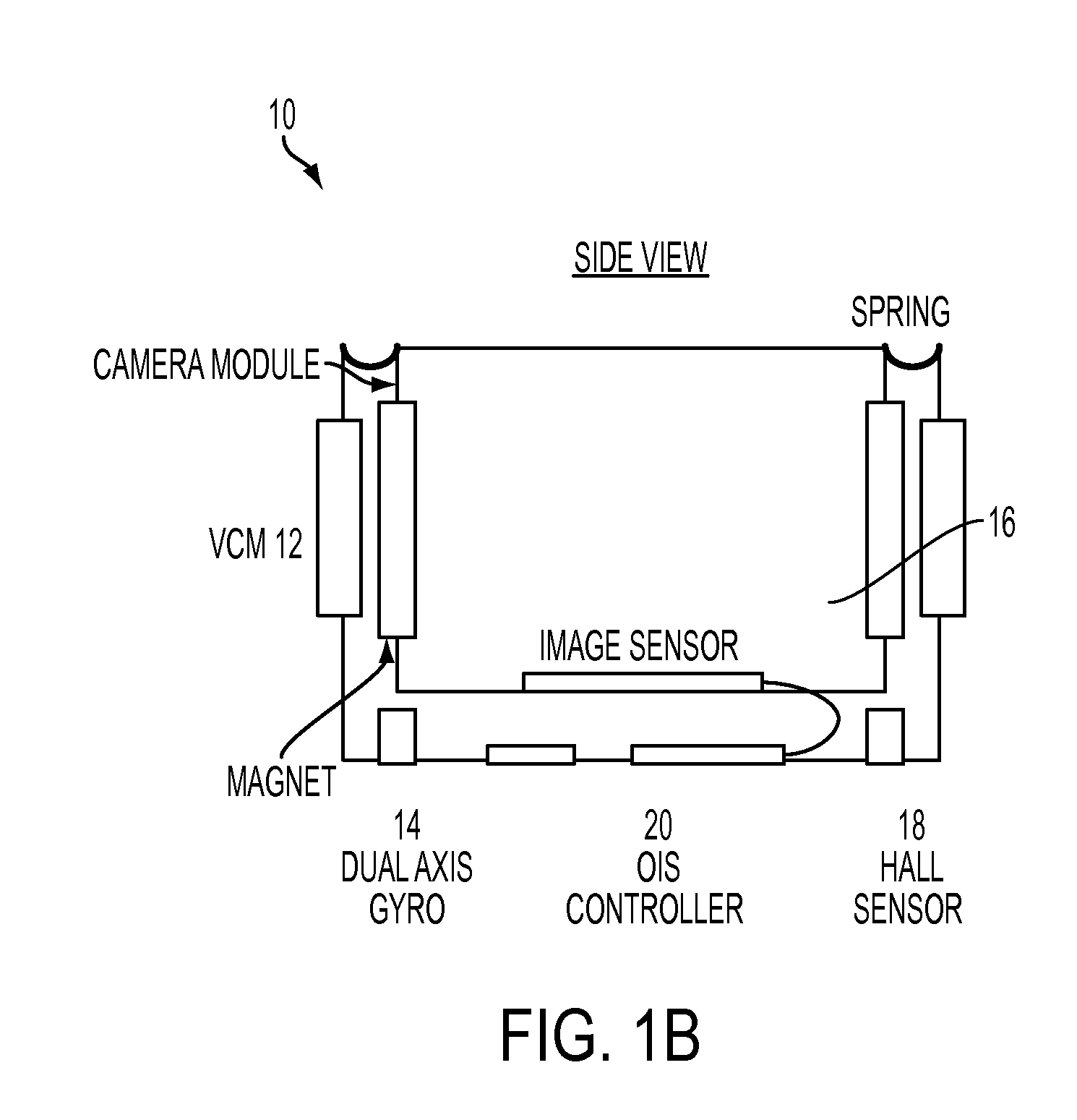 Optical image stabilization in a digital still camera or handset