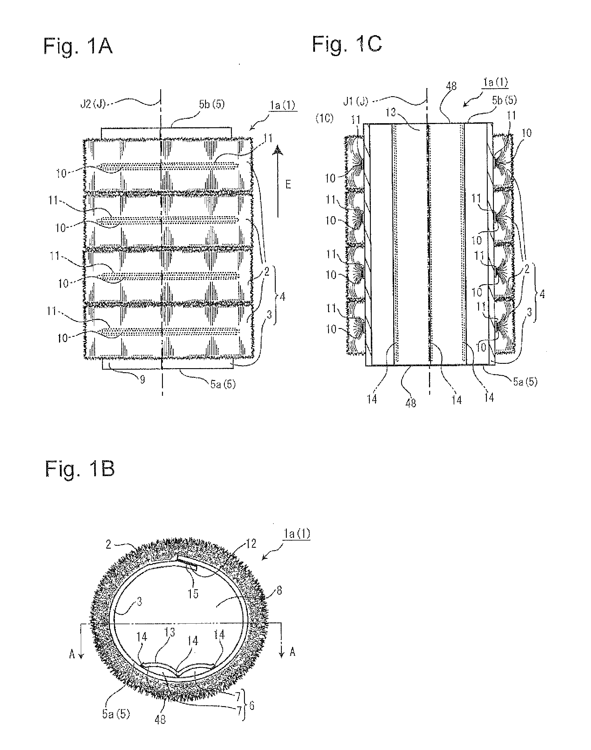 Cleaning member, cleaning tool, and folding structure for cleaning member