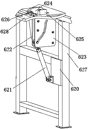 The first baffle device of the valve body cover processing line