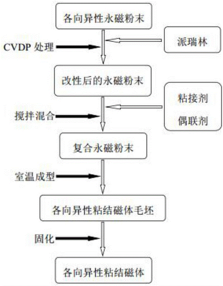 Surface modification method capable of improving surface lubricating property of anisotropic permanent magnet powder particles