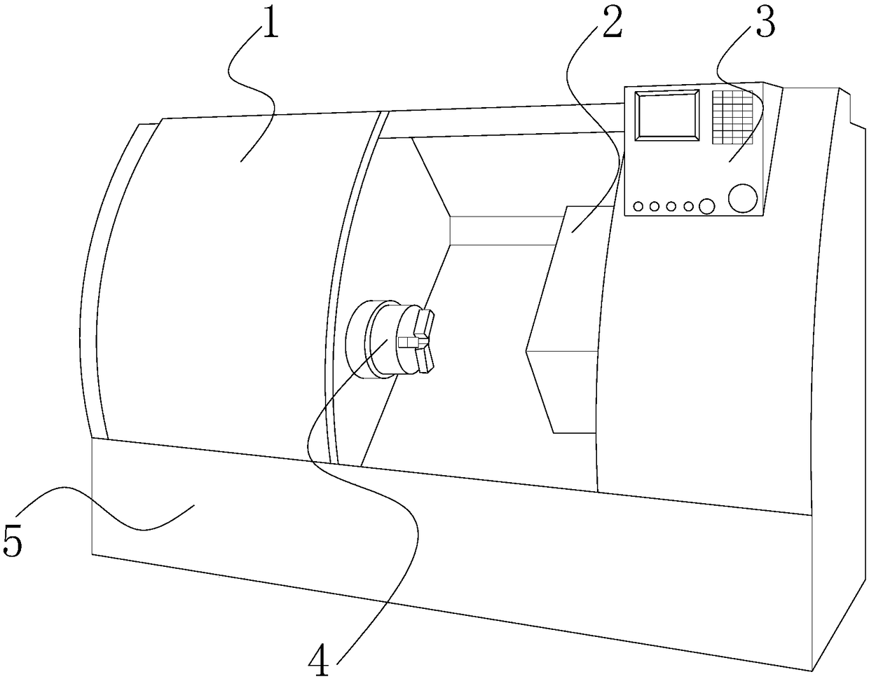 Tool changing device for lathe