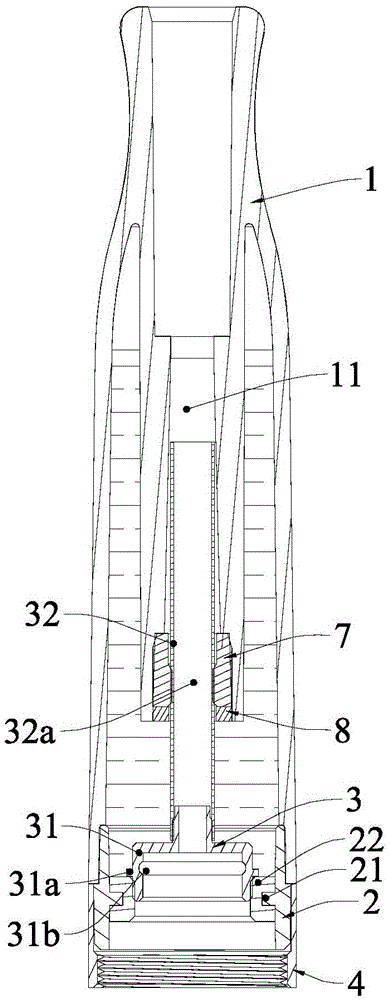 Oil leakage preventing structure of oil cup and electronic cigarette