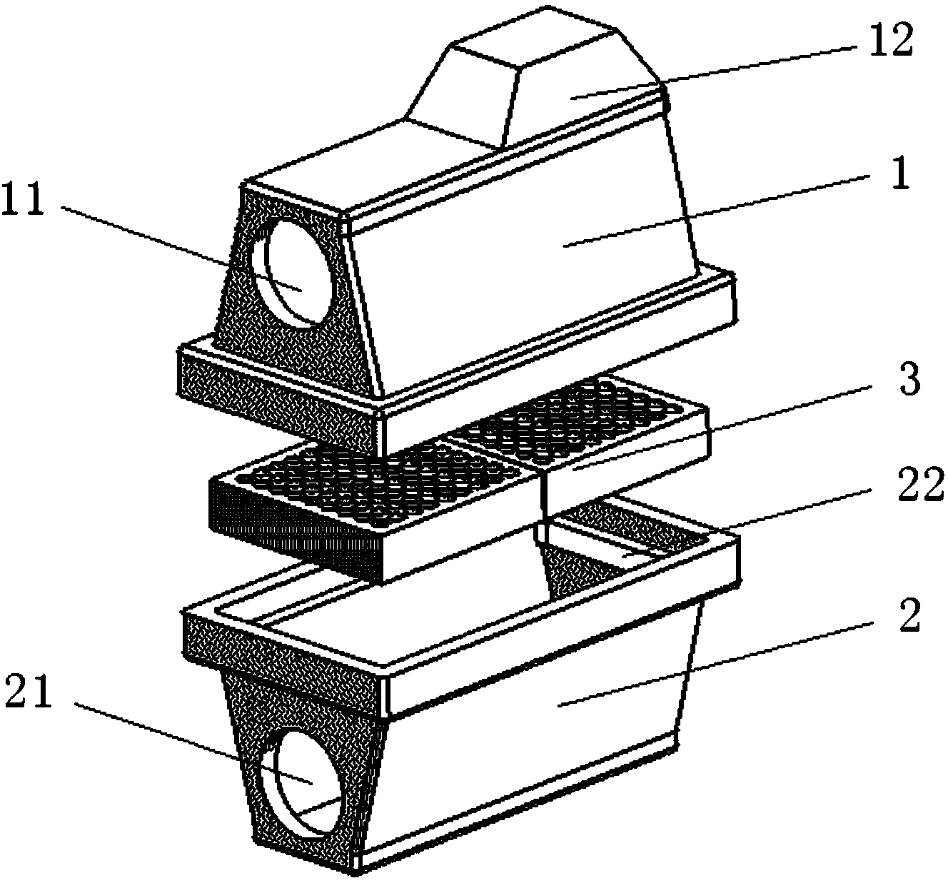 Molten metal filtering device