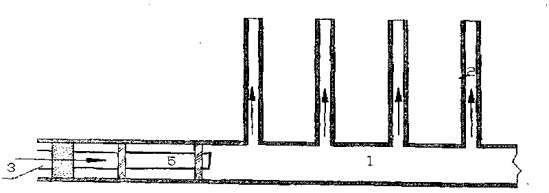 Flute-shaped current equalizer applied for uniformly distributing two-phase flow of header branch pipe