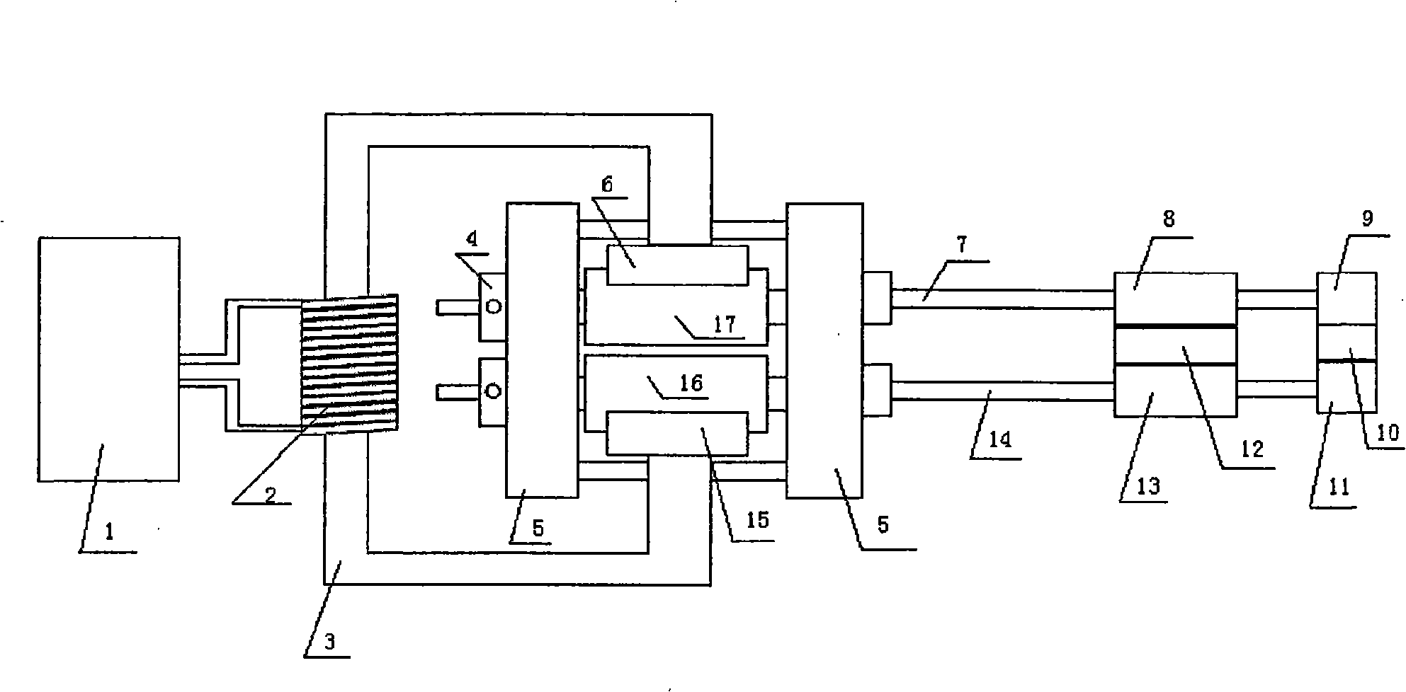 Magnetostatic field twin roller caster