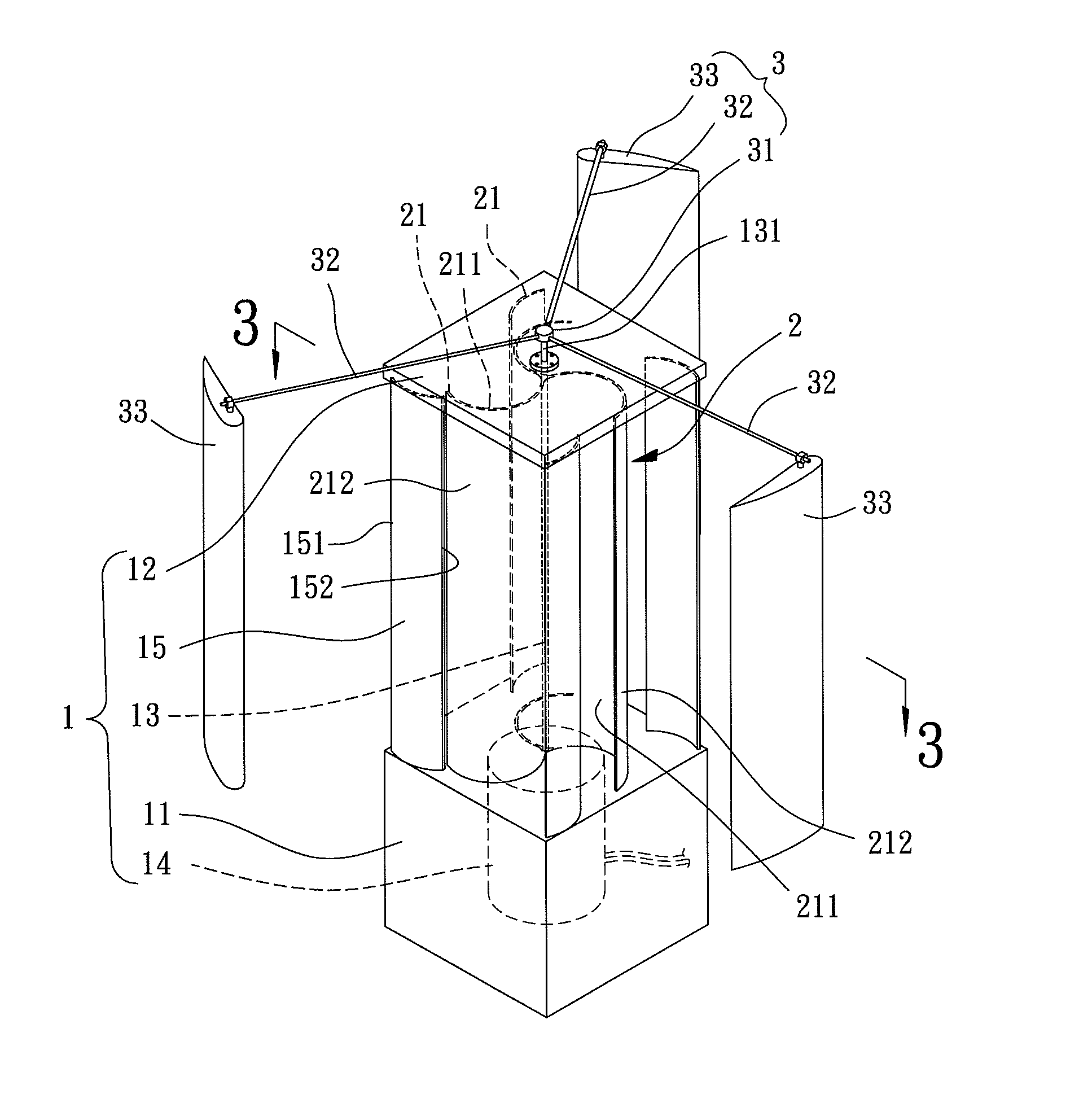 Wind power turbine