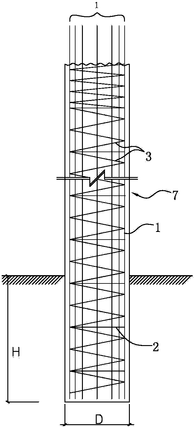 Method for constructing large-diameter reinforced concrete cast-in-place pile supporting stand column