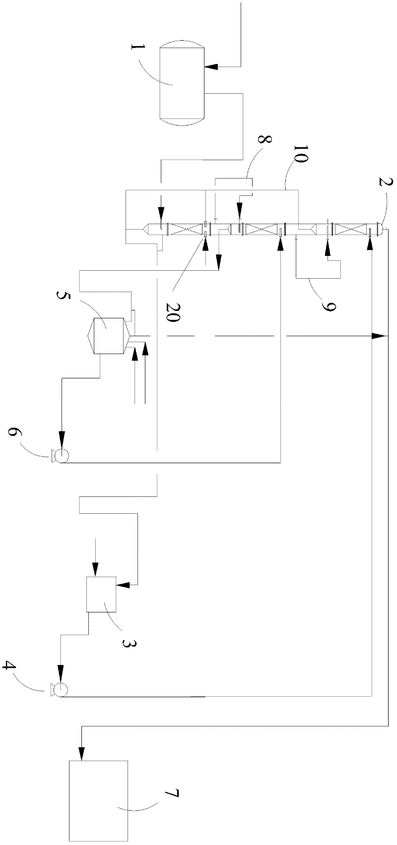 Method for recycling ethylene gas from tail gas and water alkaline washing tower thereof