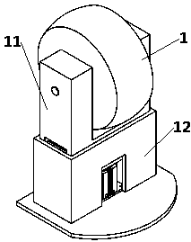 Socket tube plastic layer winding forming device