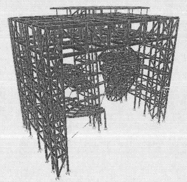 Layered hoisting construction process for suspended steel structure