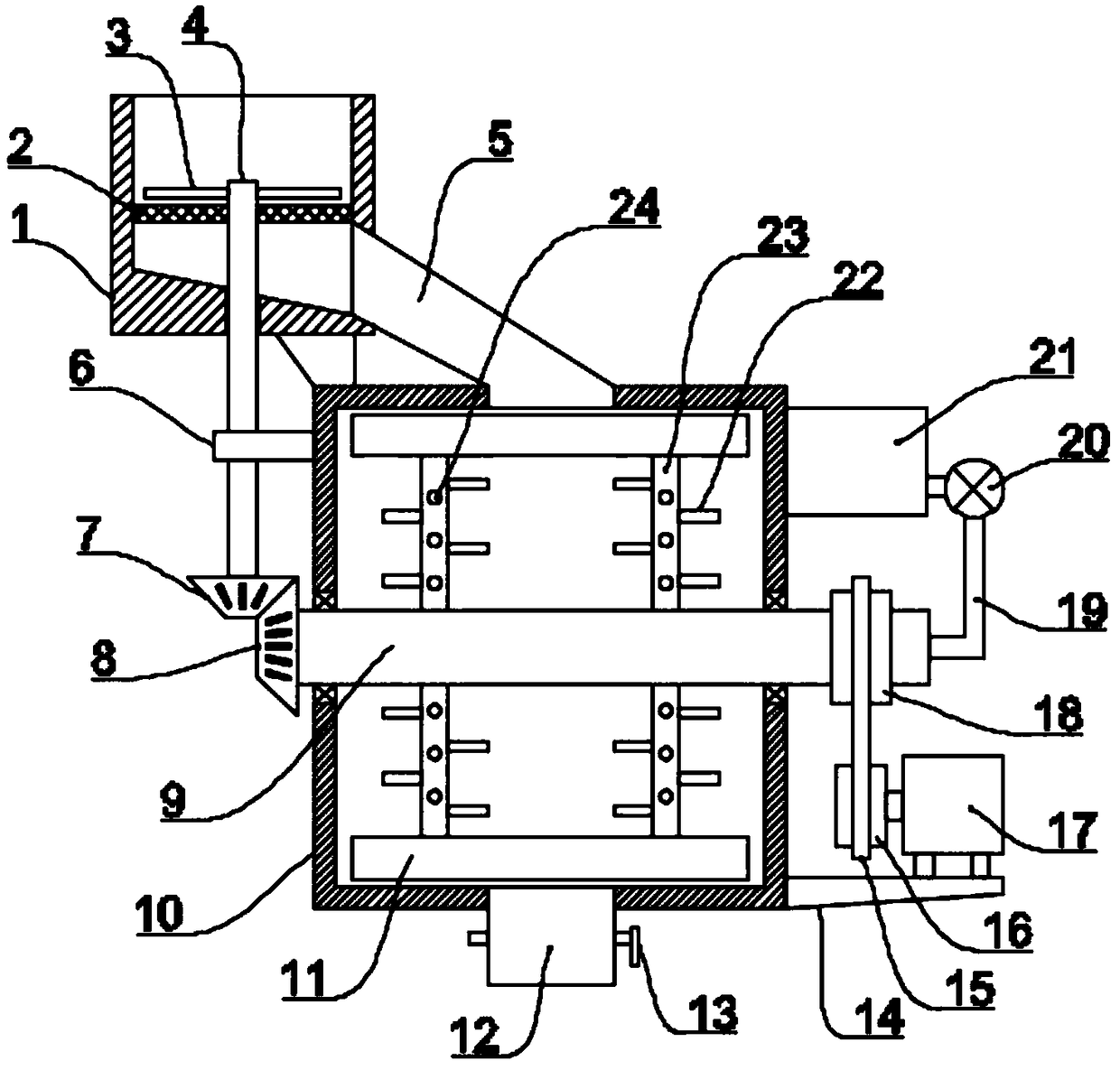 Linkage pre-treatment remediation device for contaminated soil