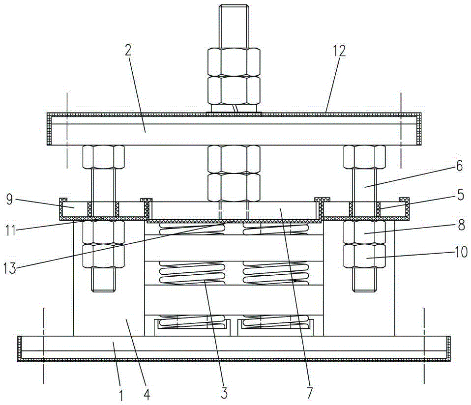 A nuclear power fan shock absorber