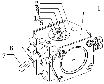 Limiting device used inside automobile window locking structure