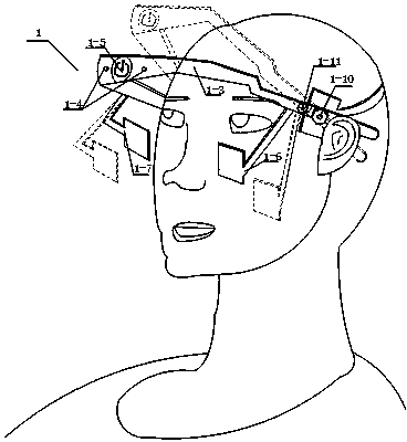 Head-mounted eye movement tracking device