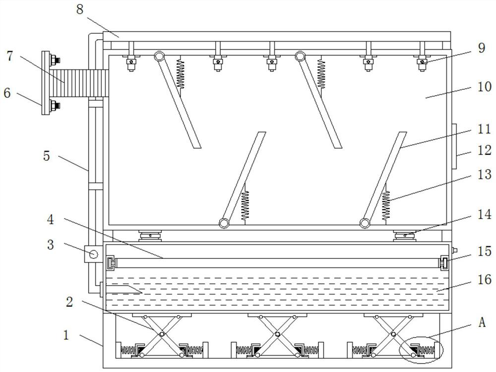 Smoke exhaust dust removal device for induction smelting furnace