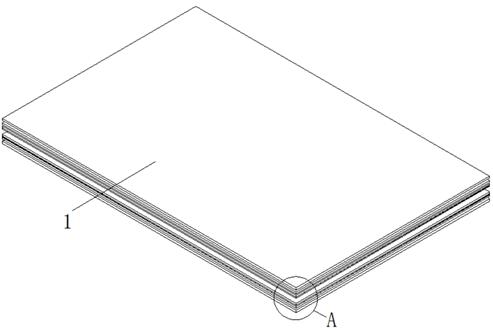 A laminated composite glass with a multi-layer structure