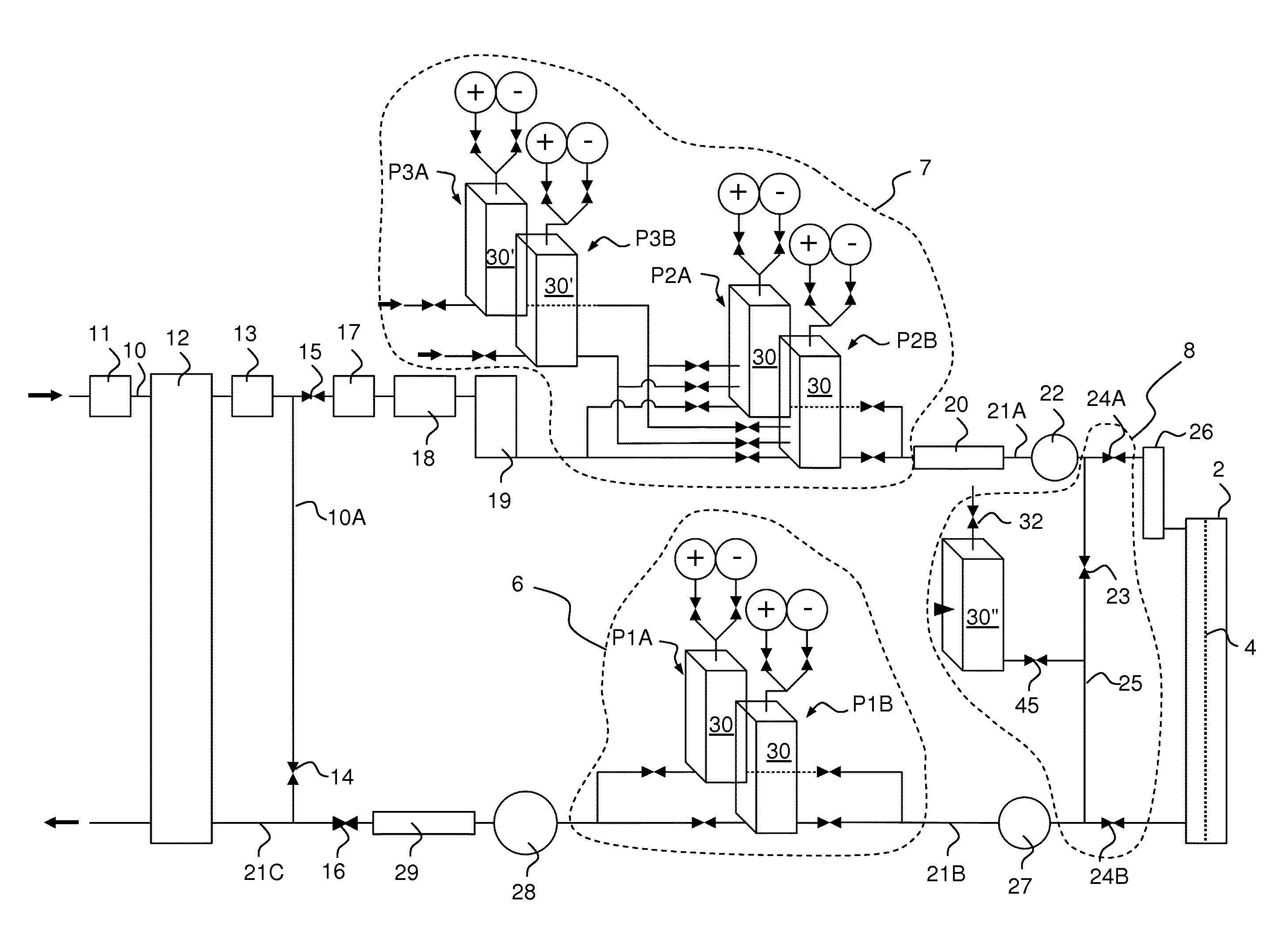 Cassette for pumping a treatment solution through a dialyzer