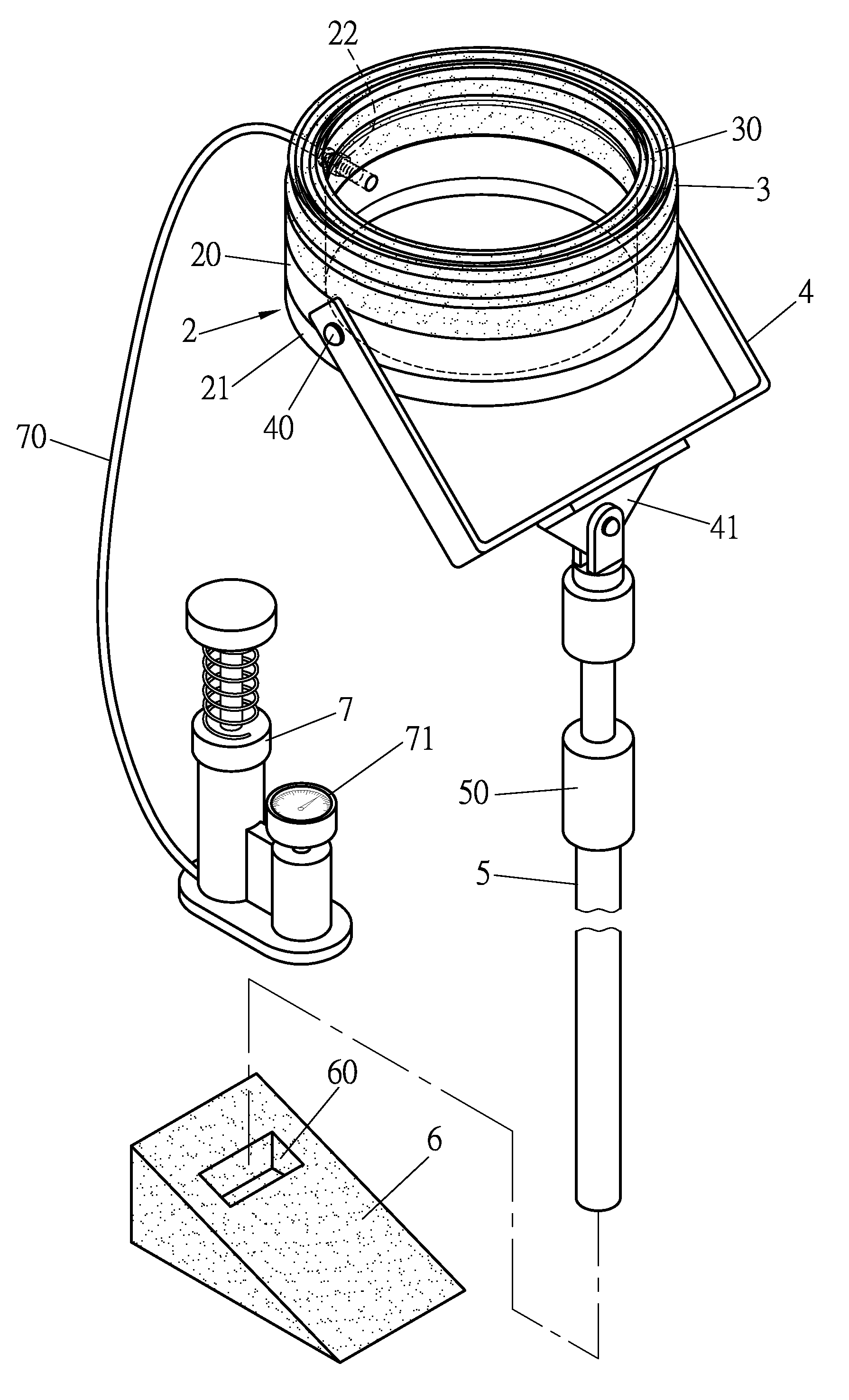 Testing apparatus for hydrostatic interlock of a lifeboat