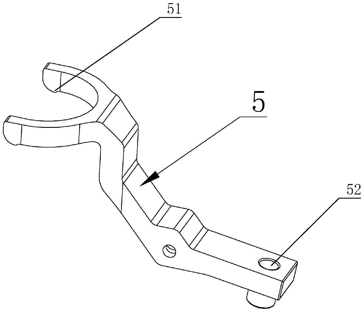 Shifting fork switching mechanism for clutch of washing machine