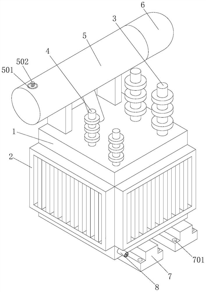 An oil-immersed power transformer based on negative pressure overflow prevention filling