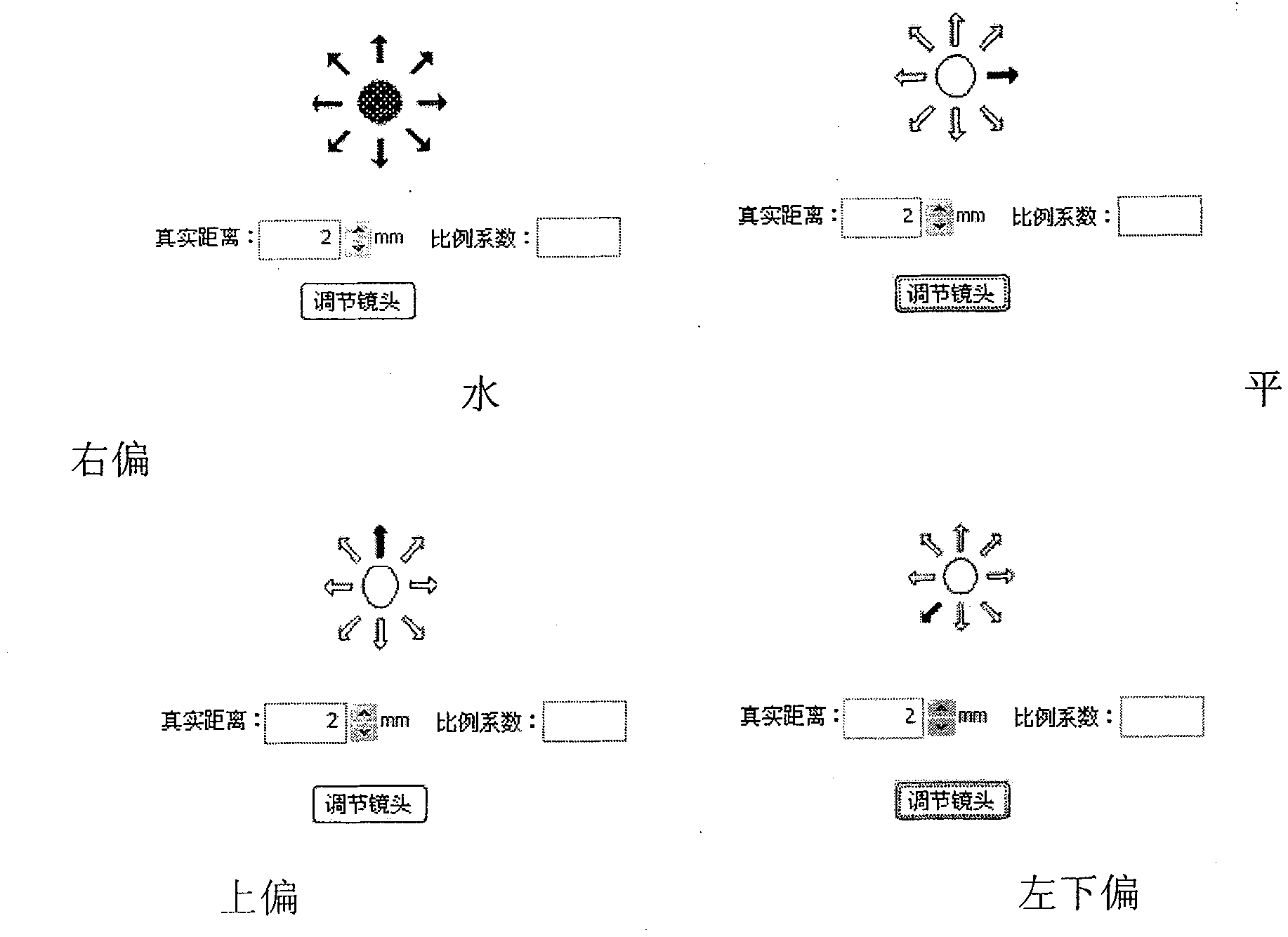 Calibration technology for vision sub-pixel of embedded type machine with optical path adjustment