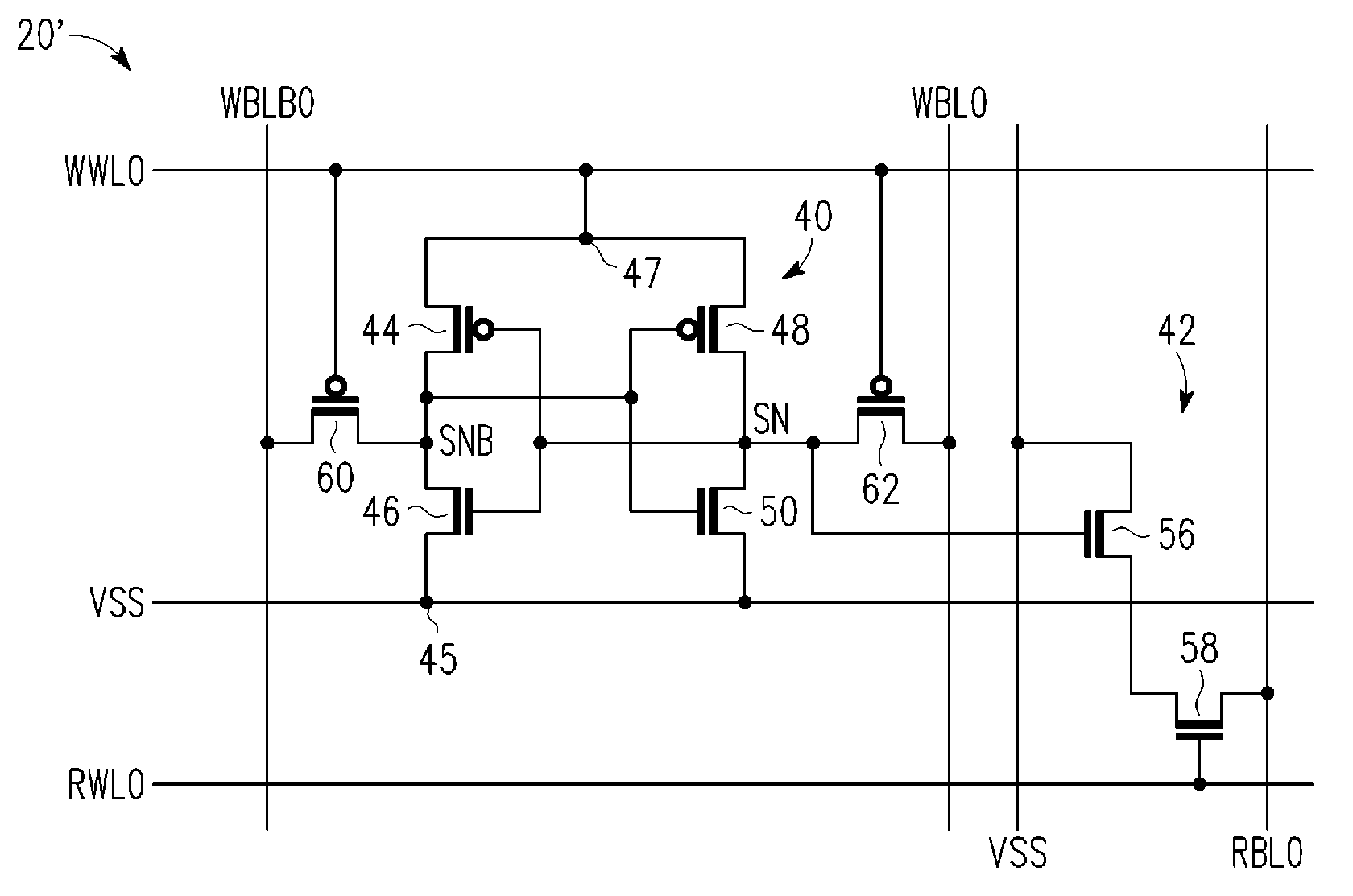 Two-port SRAM having improved write operation