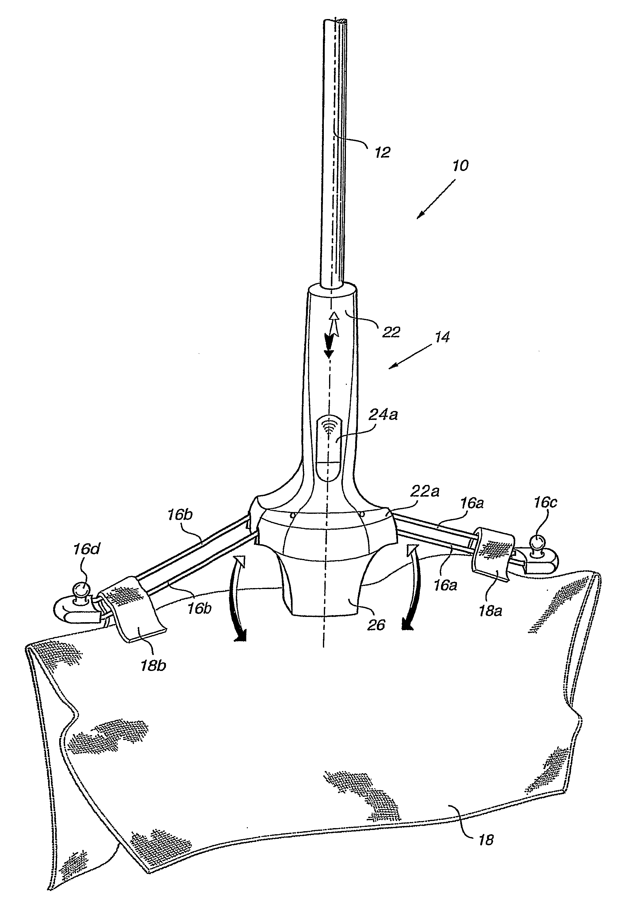 Floor washing implement